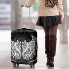 New Zealand Ta Moko Luggage Cover Aotearoa Maori Chest Tattoo Black
