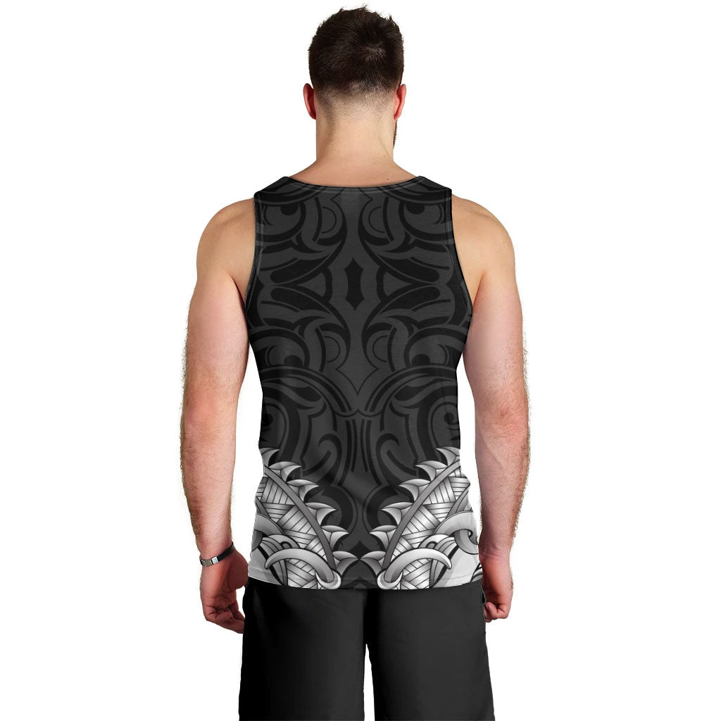 New Zealand Ta Moko Men Tank Top Aotearoa Maori Chest Tattoo Black