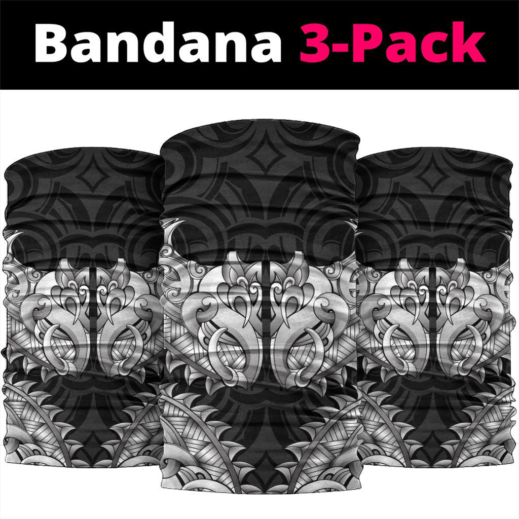 New Zealand Ta Moko Neck Gaiter Aotearoa Maori Chest Tattoo Black