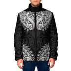 New Zealand Ta Moko Padded Jacket Aotearoa Maori Chest Tattoo Black