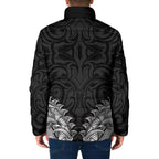 New Zealand Ta Moko Padded Jacket Aotearoa Maori Chest Tattoo Black