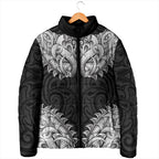 New Zealand Ta Moko Padded Jacket Aotearoa Maori Chest Tattoo Black