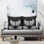 New Zealand Ta Moko Pillow Cover Aotearoa Maori Chest Tattoo Black