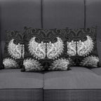 New Zealand Ta Moko Pillow Cover Aotearoa Maori Chest Tattoo Black