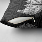 New Zealand Ta Moko Pillow Cover Aotearoa Maori Chest Tattoo Black