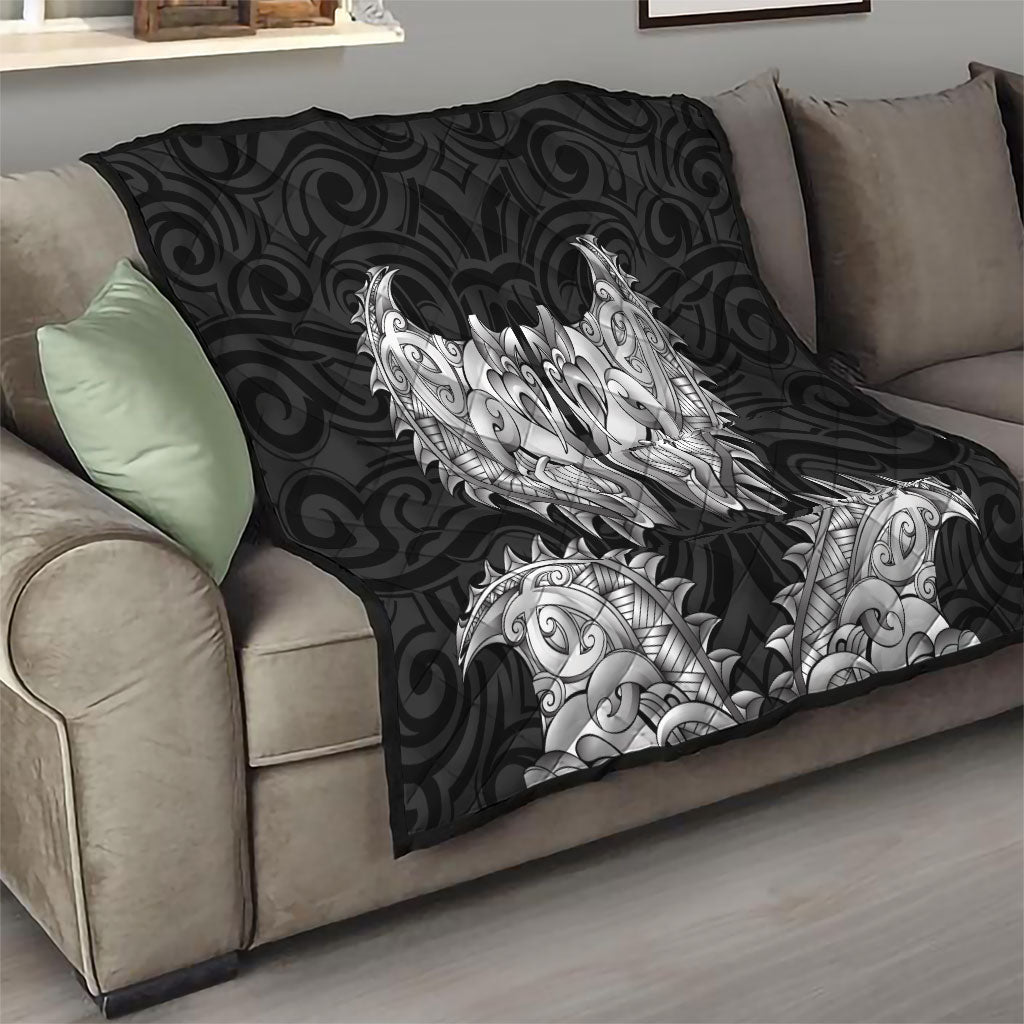 New Zealand Ta Moko Quilt Aotearoa Maori Chest Tattoo Black