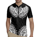 New Zealand Ta Moko Rugby Jersey Aotearoa Maori Chest Tattoo Black