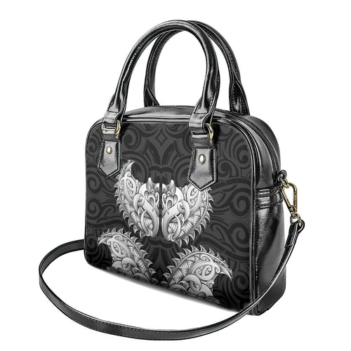 New Zealand Ta Moko Shoulder Handbag Aotearoa Maori Chest Tattoo Black