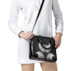 New Zealand Ta Moko Shoulder Handbag Aotearoa Maori Chest Tattoo Black