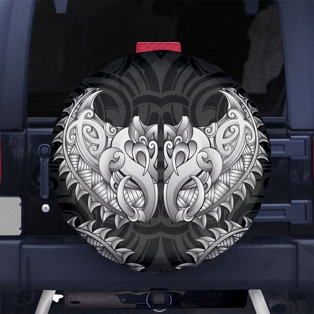 New Zealand Ta Moko Spare Tire Cover Aotearoa Maori Chest Tattoo Black