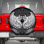 New Zealand Ta Moko Spare Tire Cover Aotearoa Maori Chest Tattoo Black