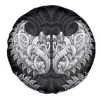 New Zealand Ta Moko Spare Tire Cover Aotearoa Maori Chest Tattoo Black