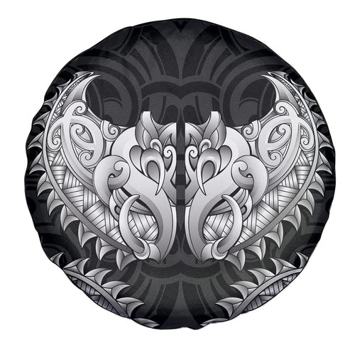 New Zealand Ta Moko Spare Tire Cover Aotearoa Maori Chest Tattoo Black