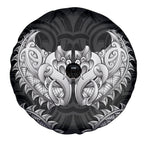 New Zealand Ta Moko Spare Tire Cover Aotearoa Maori Chest Tattoo Black