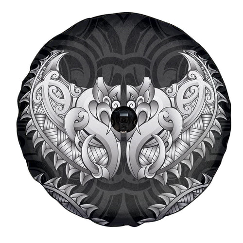 New Zealand Ta Moko Spare Tire Cover Aotearoa Maori Chest Tattoo Black