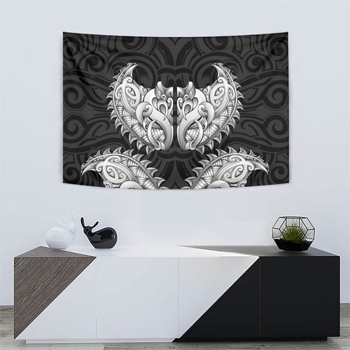 New Zealand Ta Moko Tapestry Aotearoa Maori Chest Tattoo Black