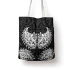 New Zealand Ta Moko Tote Bag Aotearoa Maori Chest Tattoo Black