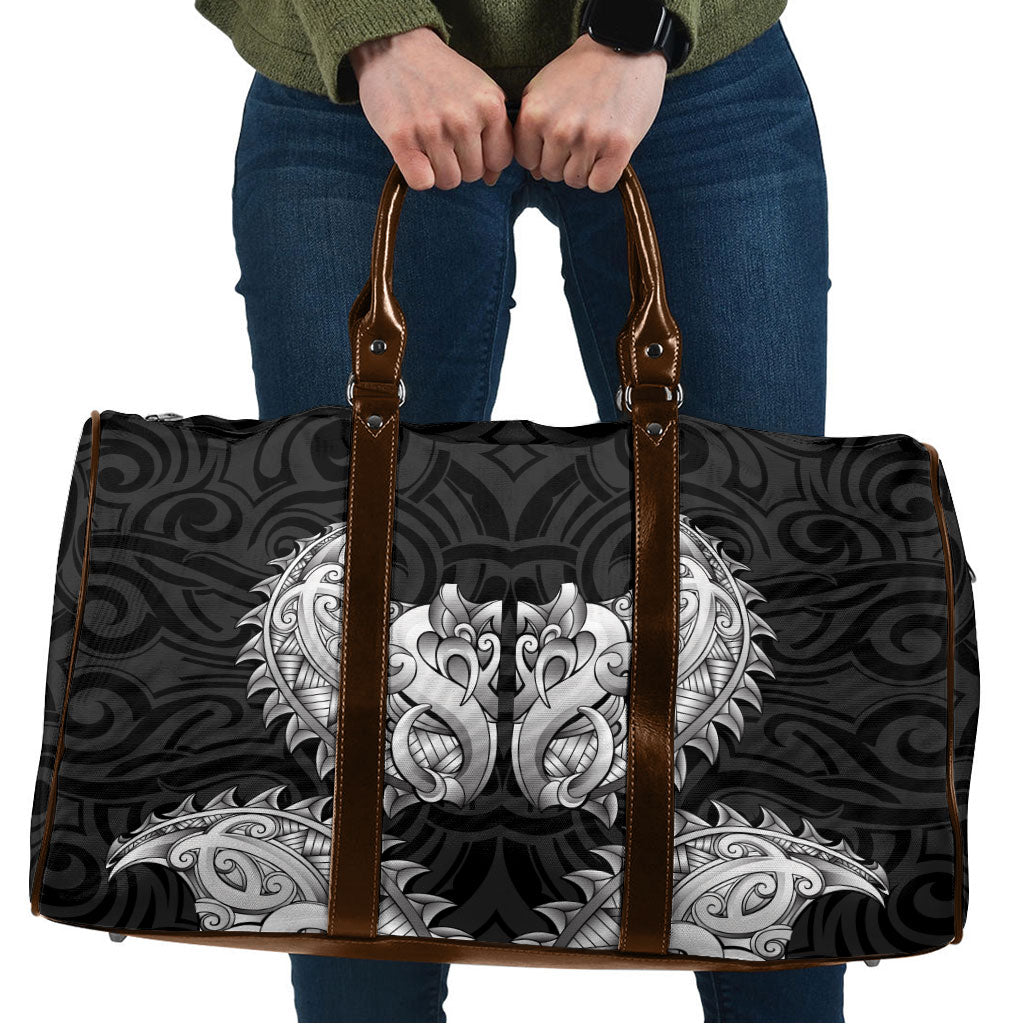New Zealand Ta Moko Travel Bag Aotearoa Maori Chest Tattoo Black
