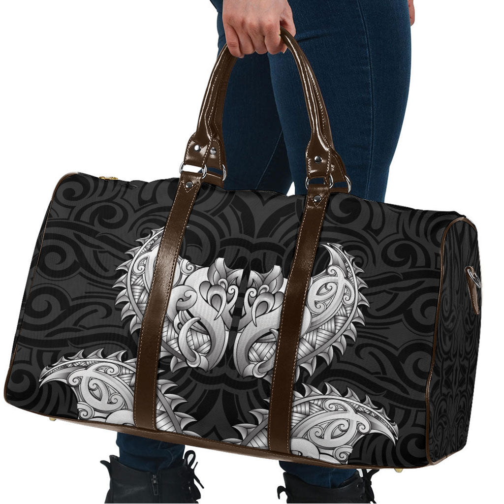 New Zealand Ta Moko Travel Bag Aotearoa Maori Chest Tattoo Black