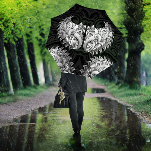 New Zealand Ta Moko Umbrella Aotearoa Maori Chest Tattoo Black