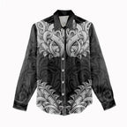 New Zealand Ta Moko Women Casual Shirt Aotearoa Maori Chest Tattoo Black