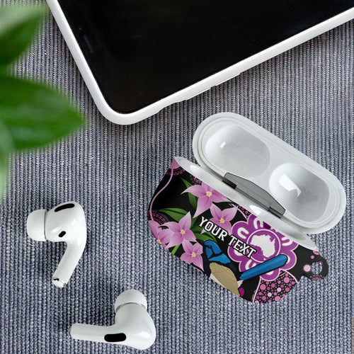 Personalised Australia Boronia And Malurus Cyaneus AirPods Case Aboriginal Art - Aussie Hoodie