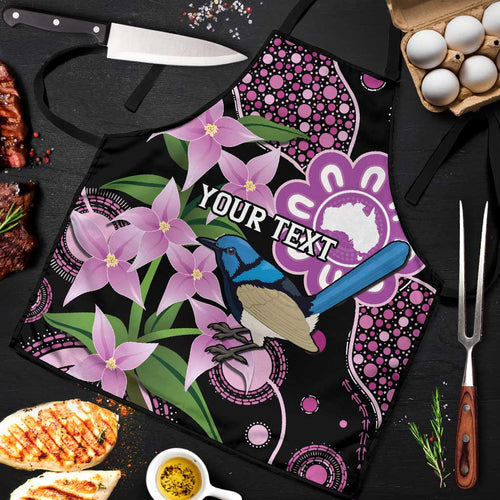 Personalised Australia Boronia And Malurus Cyaneus Apron Aboriginal Art - Aussie Hoodie