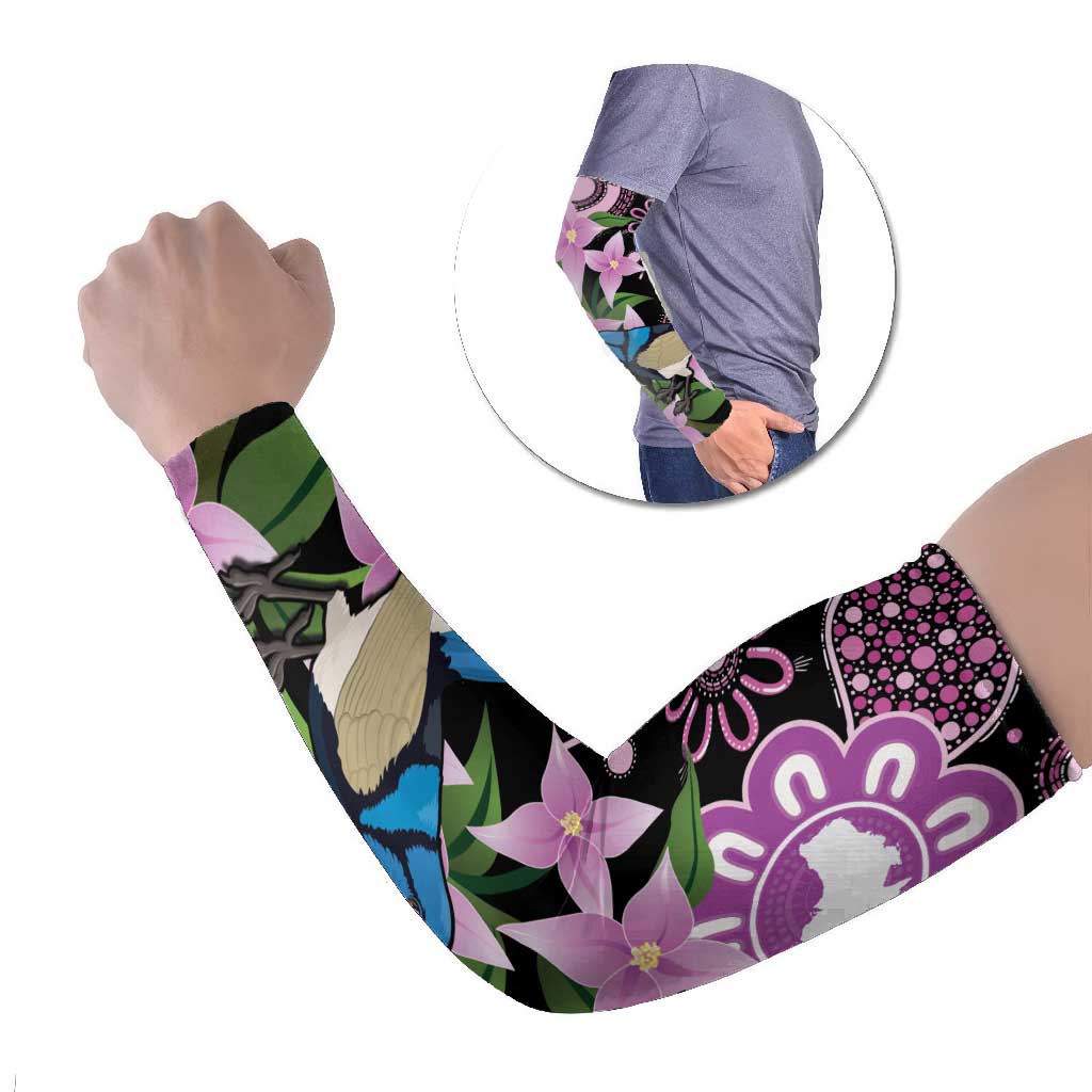 Personalised Australia Boronia And Malurus Cyaneus Arm Sleeves Aboriginal Art - Aussie Hoodie