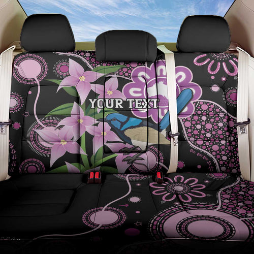 Personalised Australia Boronia And Malurus Cyaneus Back Car Seat Cover Aboriginal Art