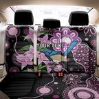 Personalised Australia Boronia And Malurus Cyaneus Back Car Seat Cover Aboriginal Art