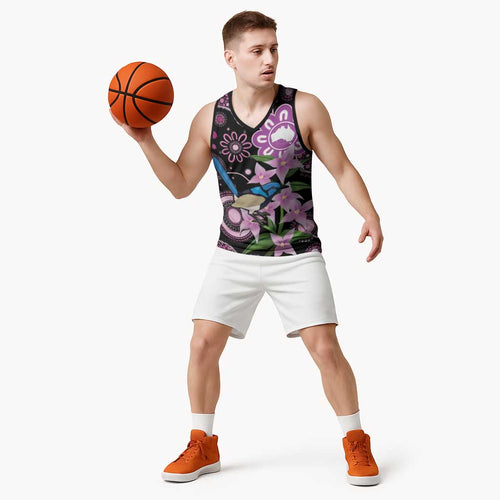 Personalised Australia Boronia And Malurus Cyaneus Basketball Jersey Aboriginal Art - Aussie Hoodie