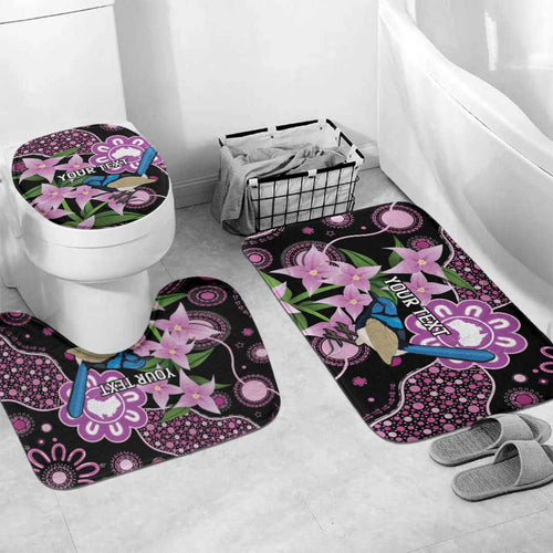 Personalised Australia Boronia And Malurus Cyaneus Bathroom Set Aboriginal Art - Aussie Hoodie