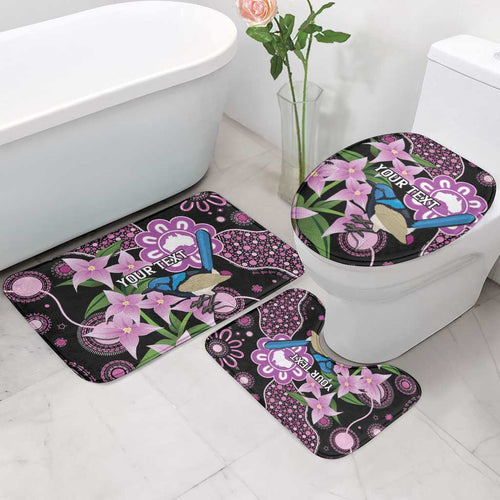 Personalised Australia Boronia And Malurus Cyaneus Bathroom Set Aboriginal Art - Aussie Hoodie