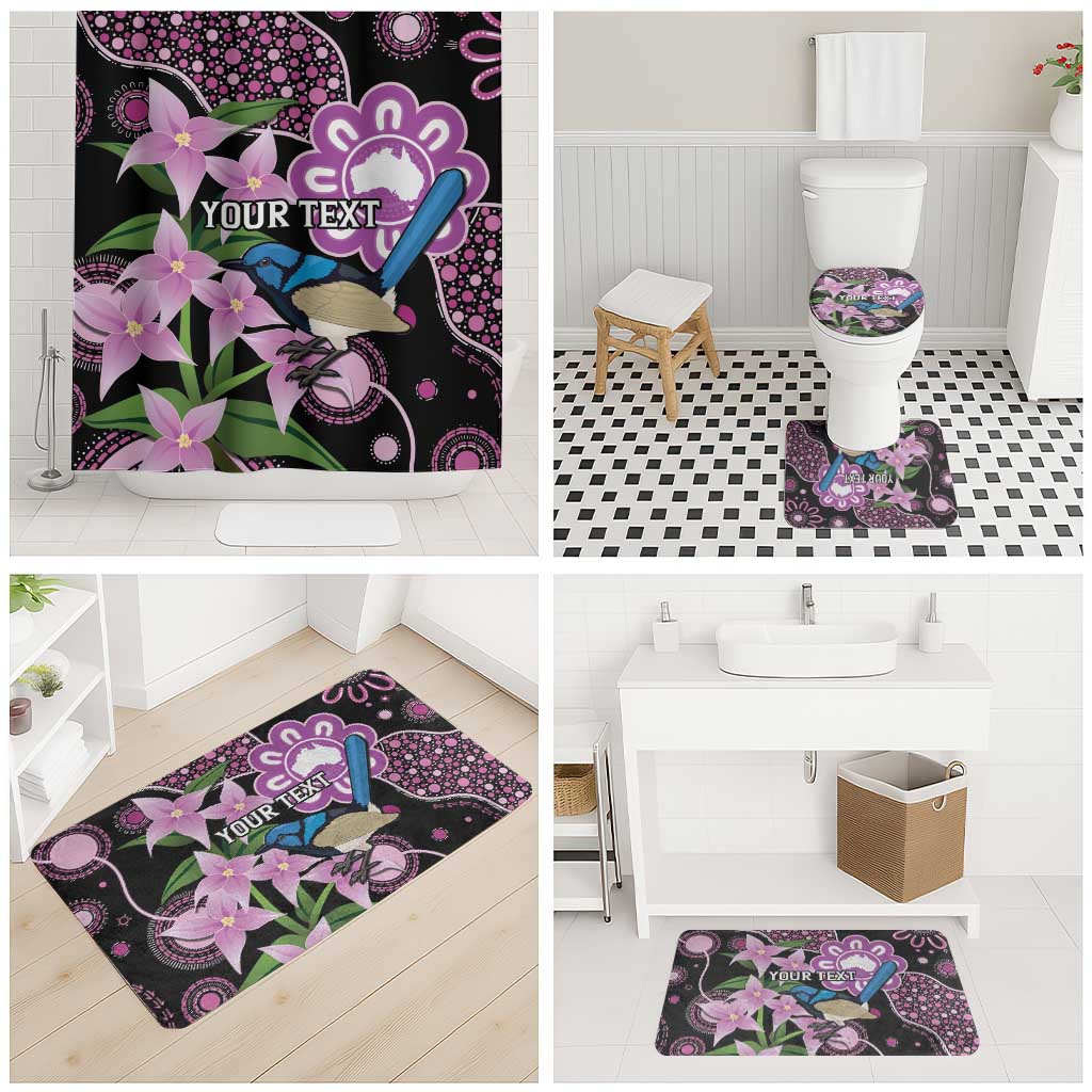 Personalised Australia Boronia And Malurus Cyaneus Bathroom Set Aboriginal Art - Aussie Hoodie