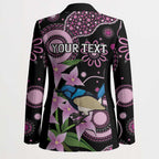 Personalised Australia Boronia And Malurus Cyaneus Blazer Aboriginal Art - Aussie Hoodie
