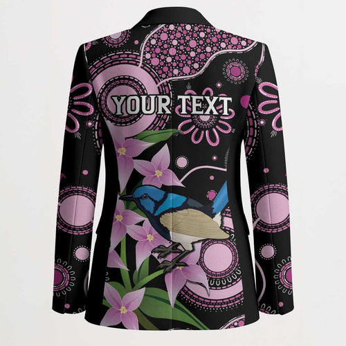Personalised Australia Boronia And Malurus Cyaneus Blazer Aboriginal Art - Aussie Hoodie