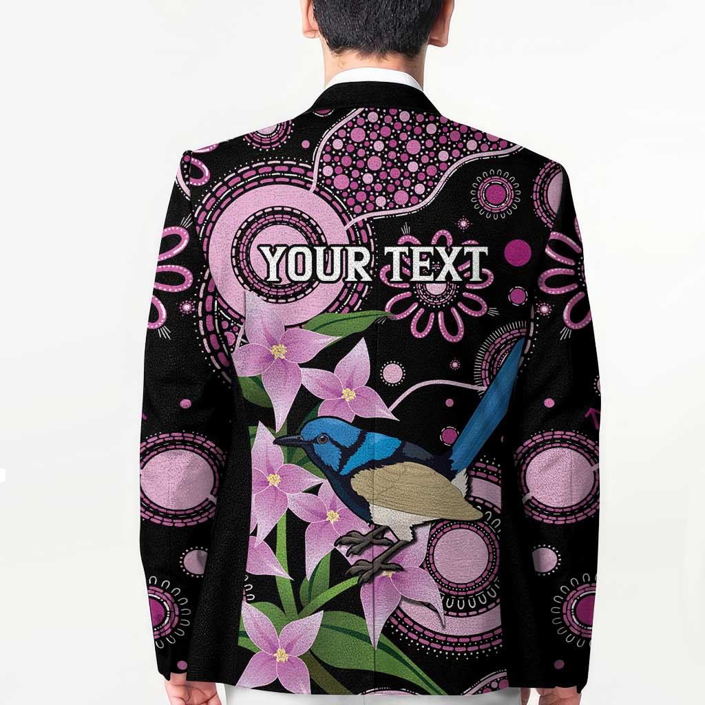 Personalised Australia Boronia And Malurus Cyaneus Blazer Aboriginal Art - Aussie Hoodie