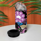 Personalised Australia Boronia And Malurus Cyaneus 4 in 1 Can Cooler Tumbler Aboriginal Art