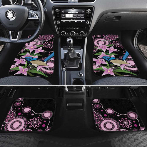 Personalised Australia Boronia And Malurus Cyaneus Car Mats Aboriginal Art