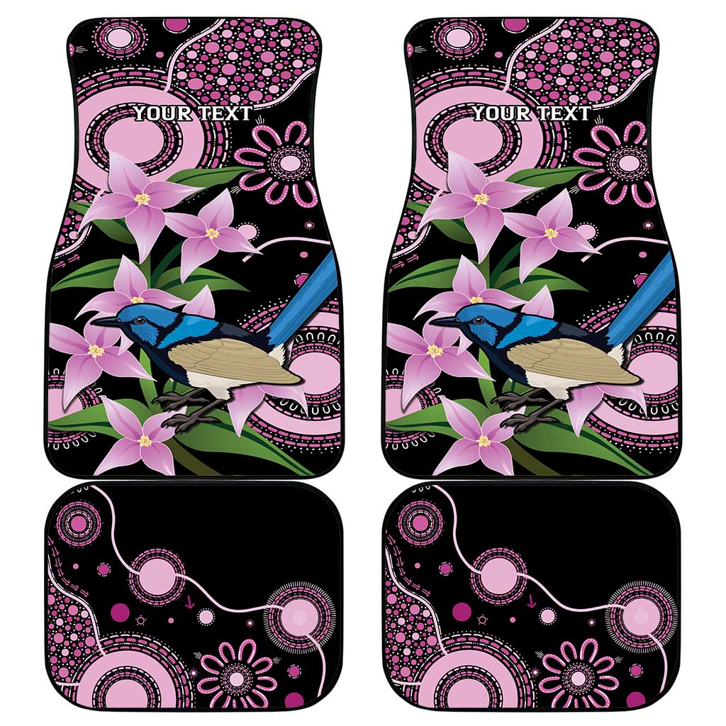 Personalised Australia Boronia And Malurus Cyaneus Car Mats Aboriginal Art