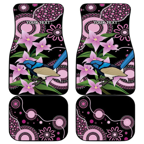 Personalised Australia Boronia And Malurus Cyaneus Car Mats Aboriginal Art