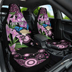 Personalised Australia Boronia And Malurus Cyaneus Car Seat Cover Aboriginal Art