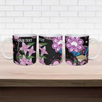Personalised Australia Boronia And Malurus Cyaneus Ceramic Mug Aboriginal Art - Aussie Hoodie