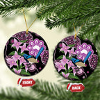 Personalised Australia Boronia And Malurus Cyaneus Ceramic Ornament Aboriginal Art - Aussie Hoodie