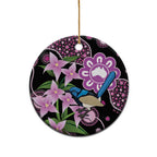 Personalised Australia Boronia And Malurus Cyaneus Ceramic Ornament Aboriginal Art - Aussie Hoodie