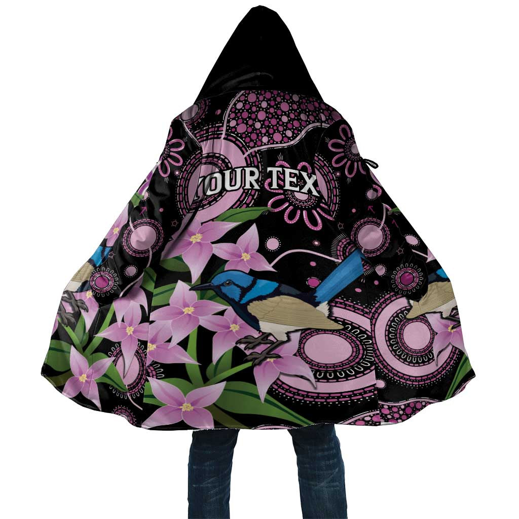 Personalised Australia Boronia And Malurus Cyaneus Cloak Aboriginal Art - Aussie Hoodie