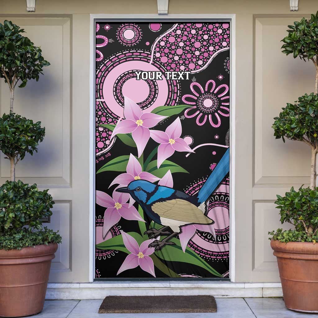 Personalised Australia Boronia And Malurus Cyaneus Door Cover Aboriginal Art - Aussie Hoodie