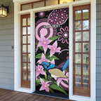 Personalised Australia Boronia And Malurus Cyaneus Door Cover Aboriginal Art - Aussie Hoodie