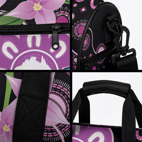 Personalised Australia Boronia And Malurus Cyaneus Duffle Bag Aboriginal Art