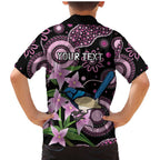 Personalised Australia Boronia And Malurus Cyaneus Family Matching Mermaid Dress and Hawaiian Shirt Aboriginal Art